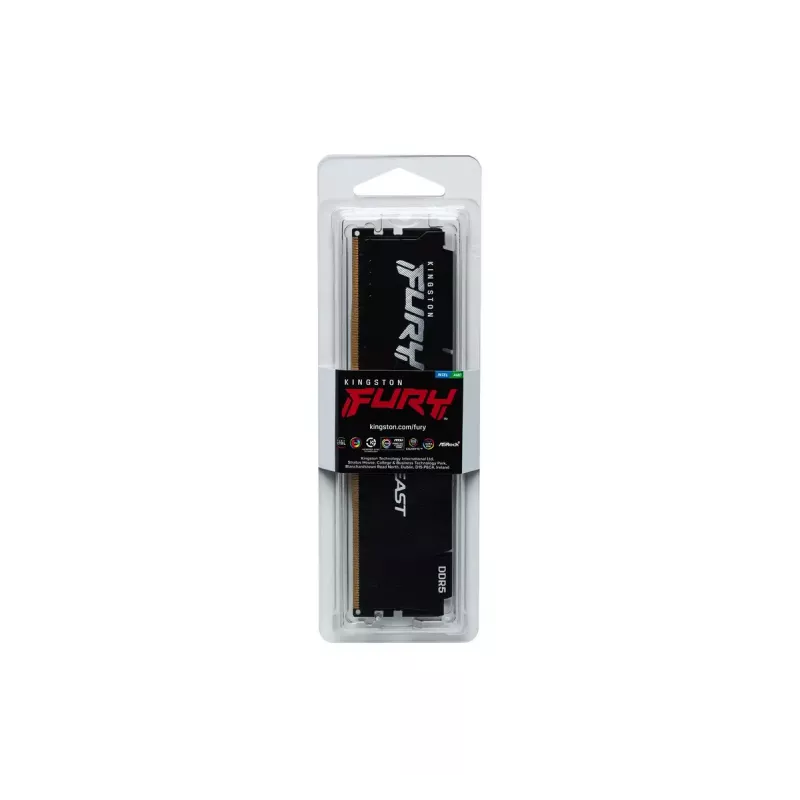 RAM Kingston Technology FURY Beast 8GB 5600MT/s DDR5 CL36 DIMM melna