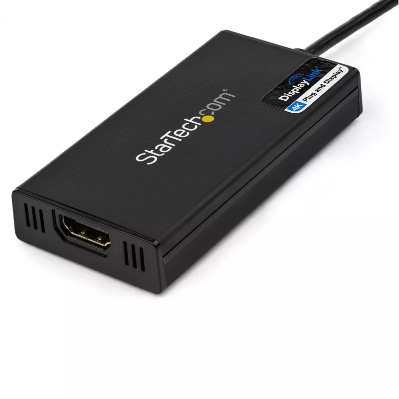 StarTech.com USB 3.0 uz HDMI adapteris - 4K 30Hz Ultra HD - DisplayLink sertificēts - USB Type-A uz HDMI displeja adaptera pārveidotājs monitoram - ārējā video un grafikas karte - Mac un Windows