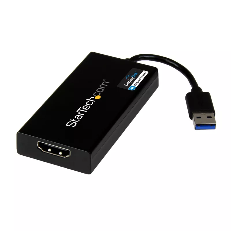 StarTech.com USB 3.0 uz HDMI adapteris - 4K 30Hz Ultra HD - DisplayLink sertificēts - USB Type-A uz HDMI displeja adaptera pārveidotājs monitoram - ārējā video un grafikas karte - Mac un Windows