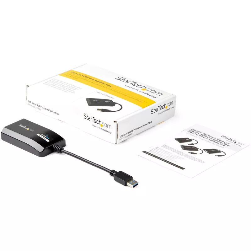StarTech.com USB 3.0 uz HDMI adapteris - DisplayLink sertificēts - 1080p (1920x1200) - USB Type-A uz HDMI displeja adaptera pārveidotājs monitoram - ārējā video un grafiskā karte - Windows/Mac