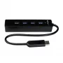 StarTech.com 4 Port Portable SuperSpeed USB 3.0 Hub with Built-in kabelis~4 Port Portable SuperSpeed USB 3.0 Hub with Built-in kabelis - 5Gbps