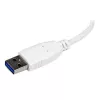 StarTech.com Pārnēsājams 4 portu SuperSpeed Mini USB 3.0 centrmezgls - balts ~ Pārnēsājams 4 portu SuperSpeed Mini USB 3.0 centrmezgls - 5 Gbps - balts