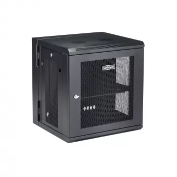StarTech.com 4-Post 12U Wall Mount tīkls Cabinet with 1U Shelf, 19 inch Hinged Wall-Mounted Server Rack for Data / AV / Electronics / Computer Equipment, Flexible Vented Rack Enclosure