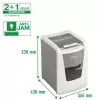 Papīra smalcinātājs LEITZ IQ Autofeed Small Office 100, šķērsgriezuma P-4, 8 lapas, 22 cm padeve, 34 L tvertne, pelēks