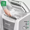 Papīra smalcinātājs LEITZ IQ Autofeed Small Office 100, šķērsgriezuma P-4, 8 lapas, 22 cm padeve, 34 L tvertne, pelēks