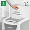 Papīra smalcinātājs LEITZ IQ Autofeed Small Office 100, šķērsgriezuma P-4, 8 lapas, 22 cm padeve, 34 L tvertne, pelēks