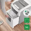 Papīra smalcinātājs LEITZ IQ Autofeed Small Office 100, šķērsgriezuma P-4, 8 lapas, 22 cm padeve, 34 L tvertne, pelēks