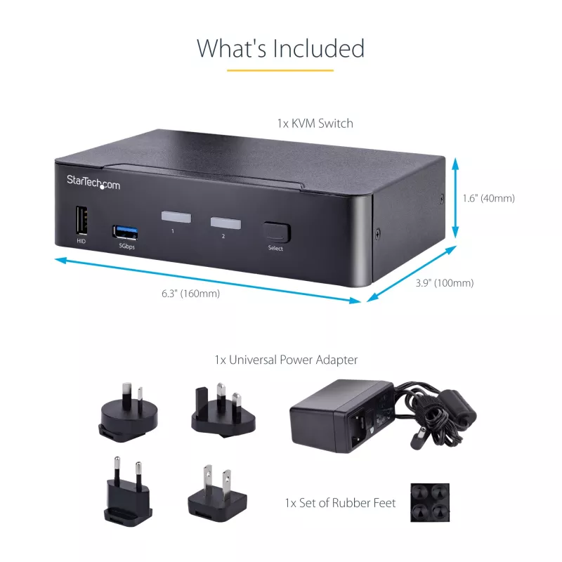 StarTech.com SV231DPUCA KVM slēdzis, melns
