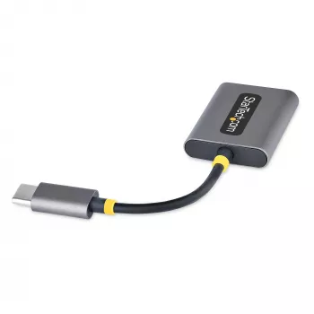 StarTech.com USB-C austiņu sadalītājs, USB Type-C divu austiņu adapteris ar mikrofona ieeju, USB-C uz 3,5 mm audio adapteris/austiņu pārveidotājs, USB-C uz audio ligzdu/palīgizeju, 24 bitu DAC