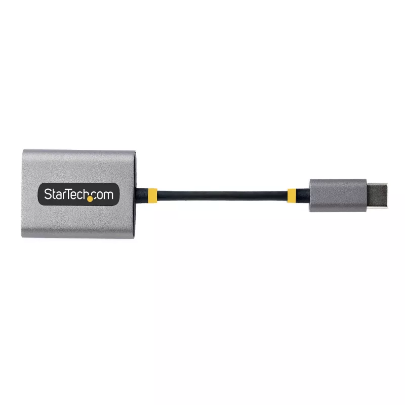 StarTech.com USB-C austiņu sadalītājs, USB Type-C divu austiņu adapteris ar mikrofona ieeju, USB-C uz 3,5 mm audio adapteris/austiņu pārveidotājs, USB-C uz audio ligzdu/palīgizeju, 24 bitu DAC