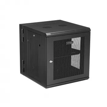 StarTech.com 4-stabu 12U sienas montāžas tīkla skapis ar 1U plauktu, 19 collu verams pie sienas stiprināms serveru statnis datu / AV / elektronikas / datoru aprīkojumam, elastīgs ventilējams statņu korpuss