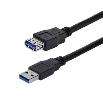StarTech.com 1 m melns SuperSpeed USB 3.0 pagarinātāja kabelis A–A – vīriešu/sieviešu