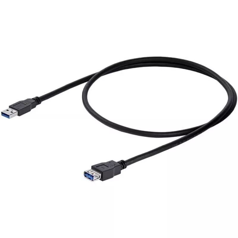 StarTech.com 1 m melns SuperSpeed USB 3.0 pagarinātāja kabelis A–A – vīriešu/sieviešu