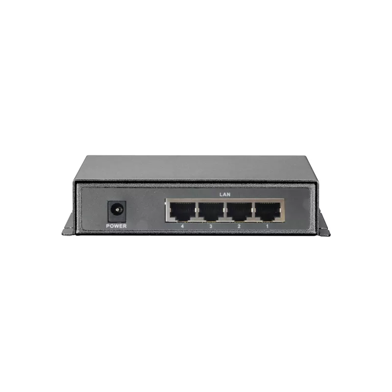 LevelOne 5 portu ātrais Ethernet PoE slēdzis, 4 PoE izejas, 120W, komplektā strāvas adapteris