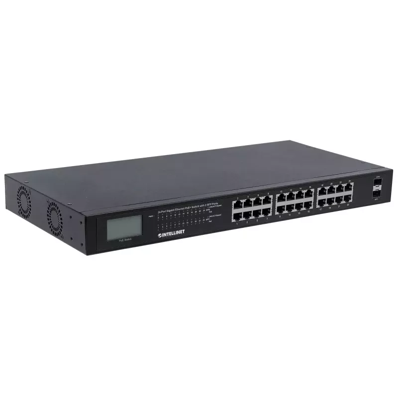Intellinet 24-portu Gigabit Ethernet PoE+ nevadāms komutators 561242