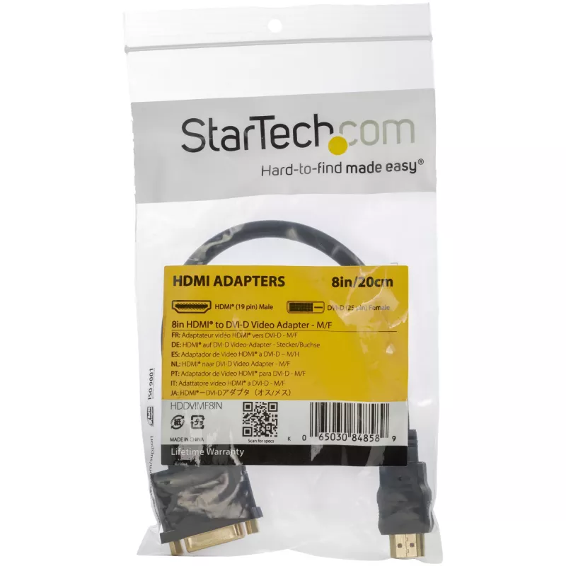 StarTech.com 8 collu HDMI–DVI-D video kabeļa adapteris – HDMI vīrišķais uz DVI-D sievišķo