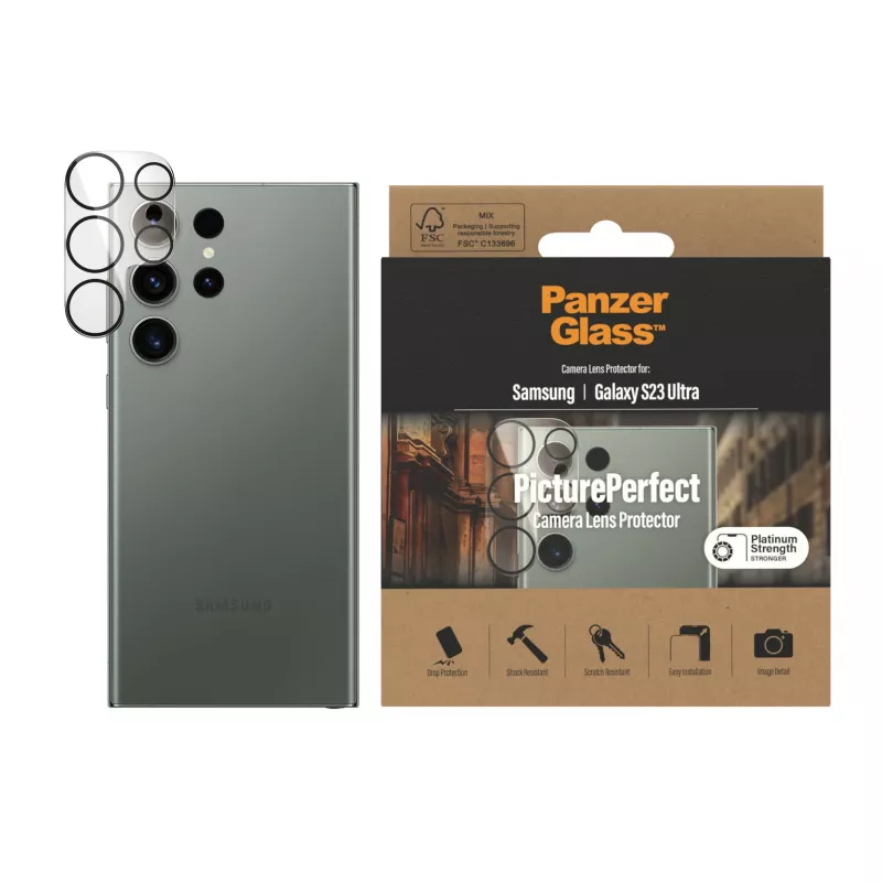 Camera Lens Protector PanzerGlass Samsung Galaxy S23 Ultra Scratch Shock Resistant