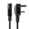 StarTech.com 10 pēdas (3 m) Lielbritānijas datora strāvas kabelis, 18AWG, BS 1363 uz C13, 10A 250V, melns maiņas maiņstrāvas strāvas vads, tējkannas vads / Lielbritānijas strāvas vads, datora barošanas bloka kabelis, televizora/monitora strāvas kabelis