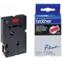 Marķēšanas lente 9mm Brother TC491 melns uz sarkana