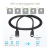StarTech.com 1 m (3.3 pēdas) USB-C uz Mini DisplayPort kabelis - 4K 60Hz - melns
