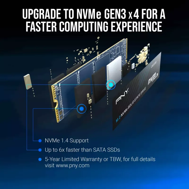 SSD disks PNY 1 TB M.2 PCI Express 3.0 NVMe CS2230