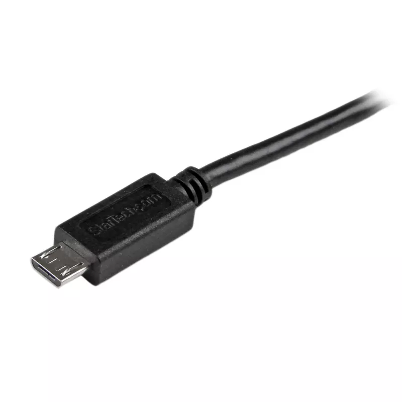 StarTech.com Micro-USB kabelis - vīr./vīr. - 1m, 1 m, USB A, Micro-USB B, USB 2.0, 0,48 Gbit/s, melns