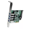 StarTech.com 4 portu PCI Express PCIe SuperSpeed USB 3.0 kontroliera kartes adapteris ar UASP - SATA barošanu