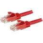 StarTech.com 1m CAT6 Ethernet kabelis - sarkans CAT 6 Gigabit Ethernet vads - 250MHz 100W PoE RJ45 UTP tīkla/ielāpu vads bez aizķeršanās ar stiepes samazinājumu, individuāli pārbaudīts