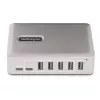 StarTech.com 7 portu USB-C centrmezgls - 5x USB-A + 2x USB-C - pašbarojošs ar 65W barošanas bloku - USB 3.1 10Gbps - galddatora/klēpjdatora USB centrmezgls ar 3 pēdu USB-IF sertificētu fiksējošo kabeli - USB C centrmezgls