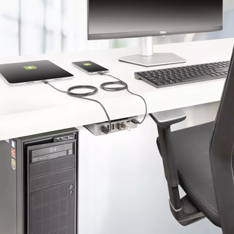 StarTech.com 7 portu USB-C centrmezgls - 5x USB-A + 2x USB-C - pašbarojošs ar 65W barošanas bloku - USB 3.1 10Gbps - galddatora/klēpjdatora USB centrmezgls ar 3 pēdu USB-IF sertificētu fiksējošo kabeli - USB C centrmezgls