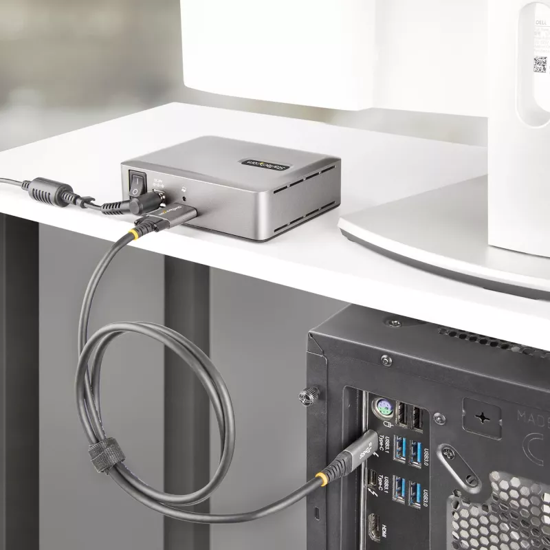 StarTech.com 7 portu USB-C centrmezgls - 5x USB-A + 2x USB-C - pašbarojošs ar 65W barošanas bloku - USB 3.1 10Gbps - galddatora/klēpjdatora USB centrmezgls ar 3 pēdu USB-IF sertificētu fiksējošo kabeli - USB C centrmezgls