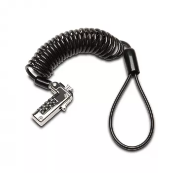 Kensington plāns Portable Combination Lock for Standard Slot, 1.8 m, Kensington, Combination lock, Carbon steel, Melns, Silver