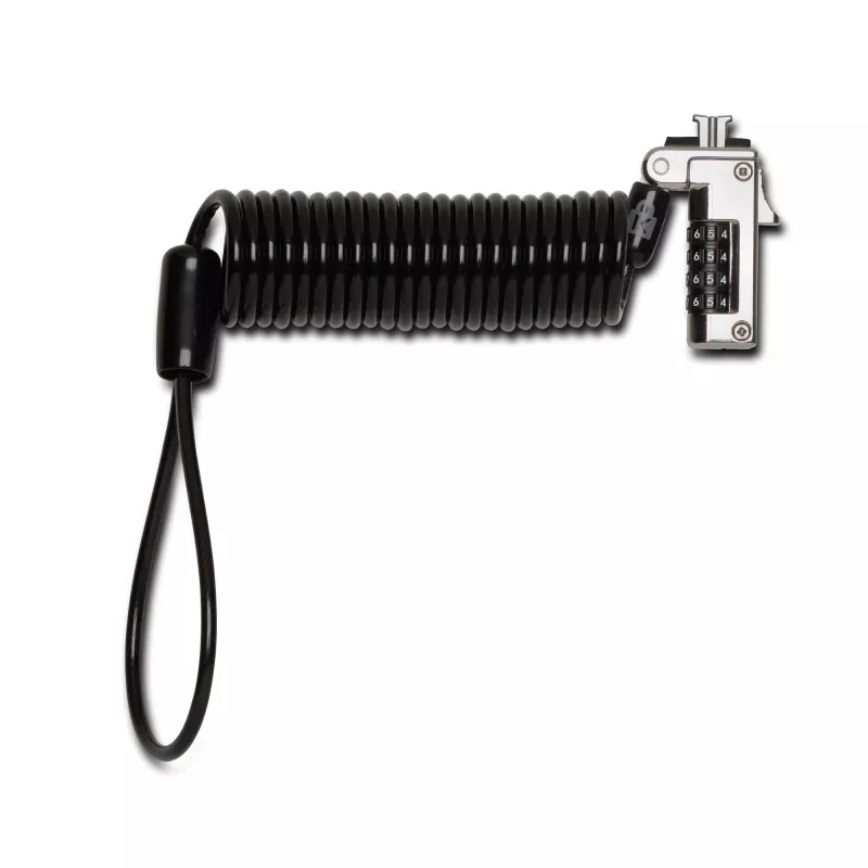 Kensington plāns Portable Combination Lock for Standard Slot, 1.8 m, Kensington, Combination lock, Carbon steel, Melns, Silver