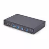 StarTech.com 4-portu KM pārslēgs ar peles pārslēgšanu, USB pārslēgs tastatūrai/pelei, 3,5 mm/USB audio, perifērijas koplietošana 4 datoriem, atbilst TAA