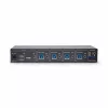 StarTech.com 4-portu KM pārslēgs ar peles pārslēgšanu, USB pārslēgs tastatūrai/pelei, 3,5 mm/USB audio, perifērijas koplietošana 4 datoriem, atbilst TAA