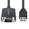 StarTech.com 0,9 m USB–seriālais kabelis ar COM porta saglabāšanu, DB9 vīrišķais RS232–USB pārveidotājs, USB–seriālais adapteris PLC/printerim/skenerim, Prolific mikroshēmojums, Windows/Mac