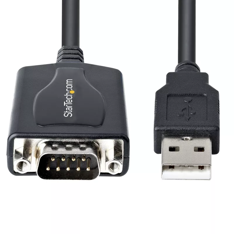 StarTech.com 0,9 m USB–seriālais kabelis ar COM porta saglabāšanu, DB9 vīrišķais RS232–USB pārveidotājs, USB–seriālais adapteris PLC/printerim/skenerim, Prolific mikroshēmojums, Windows/Mac