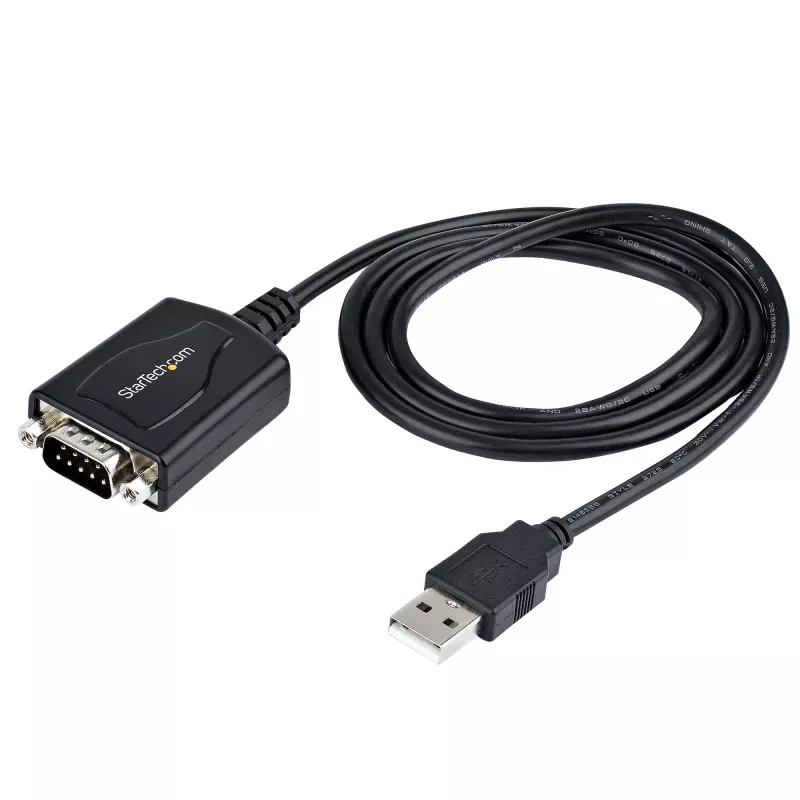 StarTech.com 0,9 m USB–seriālais kabelis ar COM porta saglabāšanu, DB9 vīrišķais RS232–USB pārveidotājs, USB–seriālais adapteris PLC/printerim/skenerim, Prolific mikroshēmojums, Windows/Mac