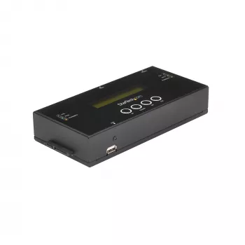 StarTech.com 1:1 autonomais cietā diska dublētājs un dzēšanas ierīce, SAS un SATA HDD/SSD klonētājs/kopētājs, cietā diska dublētājs un sanitizētājs, LCD displejs, TAA atbilstošs