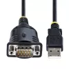 StarTech.com 0,91 m USB–seriālais kabelis, DB9 vīriešu RS232–USB pārveidotājs, Prolific IC, USB–seriālais adapteris PLC/printerim/skenerim/slēdžam, USB–COM porta adapteris, Windows/Mac