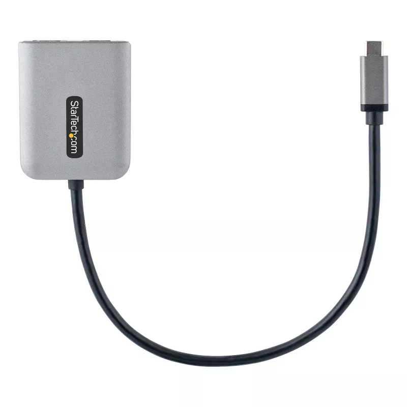 StarTech.com USB-C uz diviem HDMI MST centrmezgls - Divi HDMI 4K 60Hz - USB Type C vairāku monitoru adapteris klēpjdatoram ar 1 pēdu/30cm kabeli - DP 1.4 Multi-Stream Transport centrmezgls - USB-C uz HDMI sadalītājs