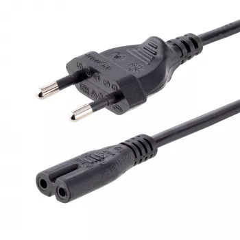 StarTech.com 1m (3 pēdas) klēpjdatora strāvas vads, ES kontaktdakša uz C7, 2.5A 250V, 18AWG, klēpjdatora rezerves vads, printera strāvas kabelis, klēpjdatora lādētāja vads, klēpjdatora strāvas bloka vads - UL sertificēts