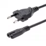 StarTech.com 1m (3 pēdas) klēpjdatora strāvas vads, ES kontaktdakša uz C7, 2.5A 250V, 18AWG, klēpjdatora rezerves vads, printera strāvas kabelis, klēpjdatora lādētāja vads, klēpjdatora strāvas bloka vads - UL sertificēts