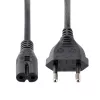 StarTech.com 1m (3 pēdas) klēpjdatora strāvas vads, ES kontaktdakša uz C7, 2.5A 250V, 18AWG, klēpjdatora rezerves vads, printera strāvas kabelis, klēpjdatora lādētāja vads, klēpjdatora strāvas bloka vads - UL sertificēts