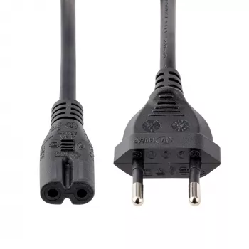 StarTech.com 1m (3 pēdas) klēpjdatora strāvas vads, ES kontaktdakša uz C7, 2.5A 250V, 18AWG, klēpjdatora rezerves vads, printera strāvas kabelis, klēpjdatora lādētāja vads, klēpjdatora strāvas bloka vads - UL sertificēts