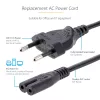 StarTech.com 1m (3 pēdas) klēpjdatora strāvas vads, ES kontaktdakša uz C7, 2.5A 250V, 18AWG, klēpjdatora rezerves vads, printera strāvas kabelis, klēpjdatora lādētāja vads, klēpjdatora strāvas bloka vads - UL sertificēts