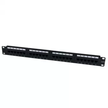 StarTech.com 24 portu 1U statnes Cat 6 110 ielāpu panelis, RJ-45, uzstādīšanai statnē, 1U, melns, RoHS, CE, ETl, UL