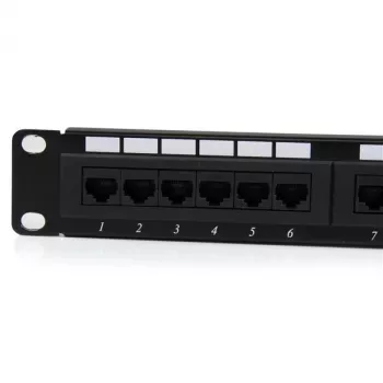 StarTech.com 24 portu 1U statnes Cat 6 110 ielāpu panelis, RJ-45, uzstādīšanai statnē, 1U, melns, RoHS, CE, ETl, UL