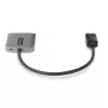 StarTech.com 2 portu DisplayPort MST centrmezgls, dubultā 4K 60Hz, DP uz 2x DisplayPort monitora adapteris, DP 1.4 vairāku monitoru video adapteris, 1 pēdu (30cm) iebūvēts kabelis, barošana caur USB, tikai Windows