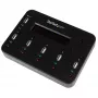 StarTech.com Atsevišķs 1 uz 5 USB zibatmiņu dublētājs un dzēsējs, vairāku USB zibatmiņu kopētājs, sistēmas un failu un visa diska kopēšana ar ātrumu 1,5 GB/min, vienas un trīs piegājienu dzēšana, LCD Displejs - TAA